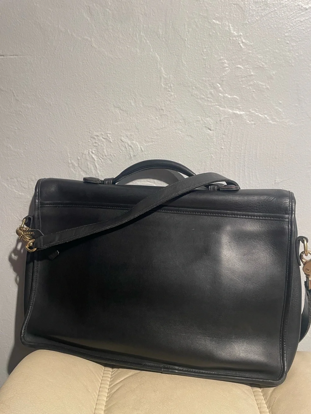 Vintage Coach Lexington 5265 Leather Turnlock Messenger Briefcase Laptop Bag
